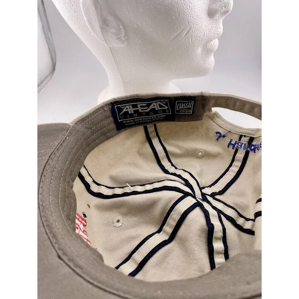 Ahead Hat Metals USA Classic Cut Beige Adjustable New With Tags